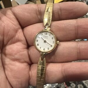 Working VTG Ladies Caravelle by Bulova 19mm Cocktail Gold Tone Bracelet Fit 6in"
